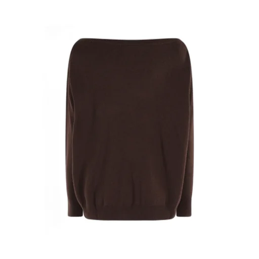 Boat Neck Ribbed Sweater