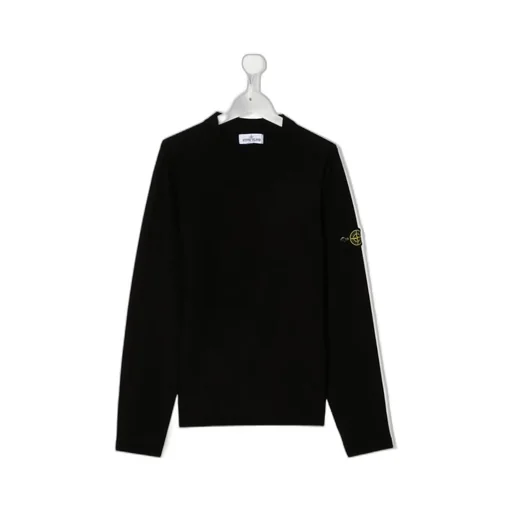 Compass-Motif Cotton Jumper