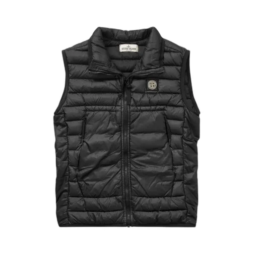 Junior Chest Logo-Patch Zipped Gilet