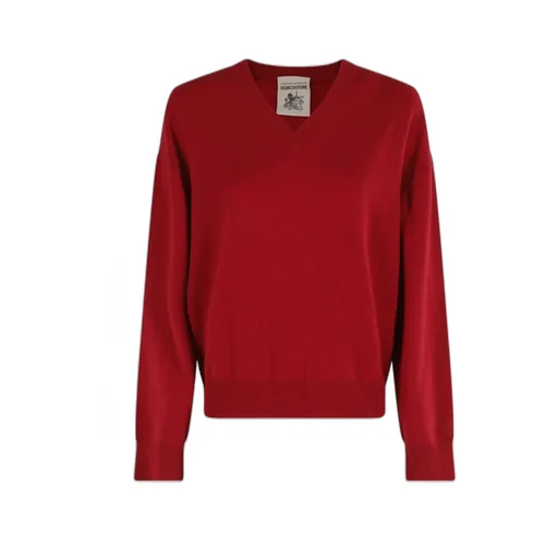 V-Neck Long-Sleeved Sweater