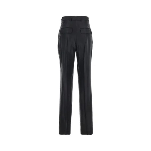 Belted Wool-Blend Pants