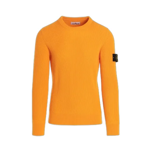 Compass-Patch Ribbed-Knit Jumper