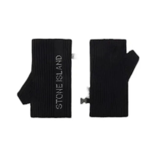 Ribbed-Knit Fingerless Gloves