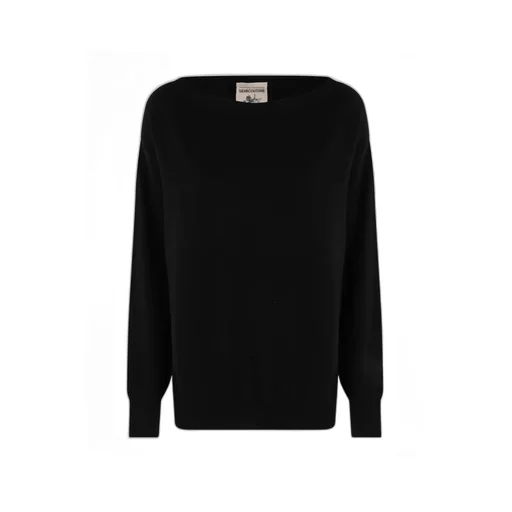 Boat Neck Ribbed Sweater