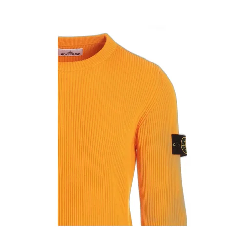 Compass-Patch Ribbed-Knit Jumper