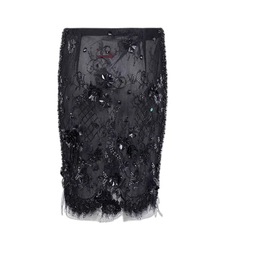 Dulcina Beaded Lace Midi Skirt