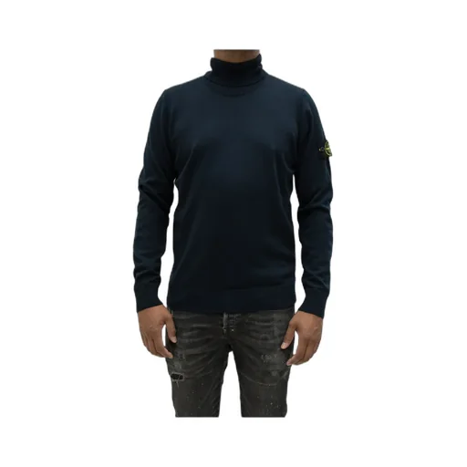 Compass-Patch Roll-Neck Jumper
