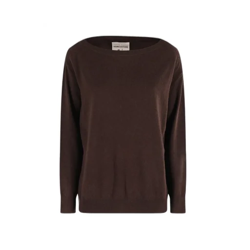 Boat Neck Ribbed Sweater