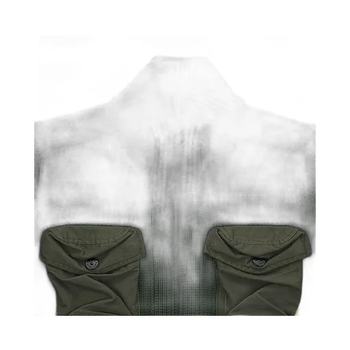 Compass-Patch Cargo-Pocket Cardigan
