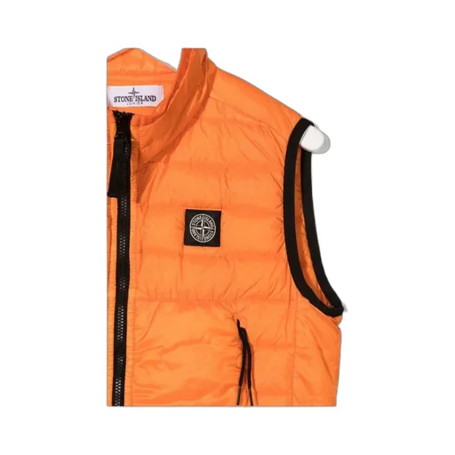 Junior Chest Logo-Patch Zipped Gilet