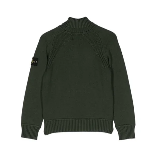 Logo-Patch Sleeve Knit Jumper