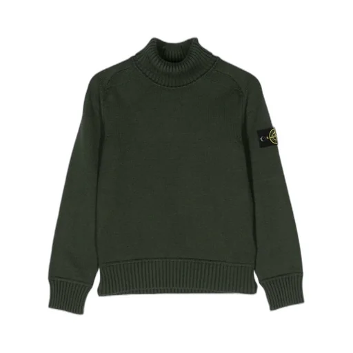 Logo-Patch Sleeve Knit Jumper