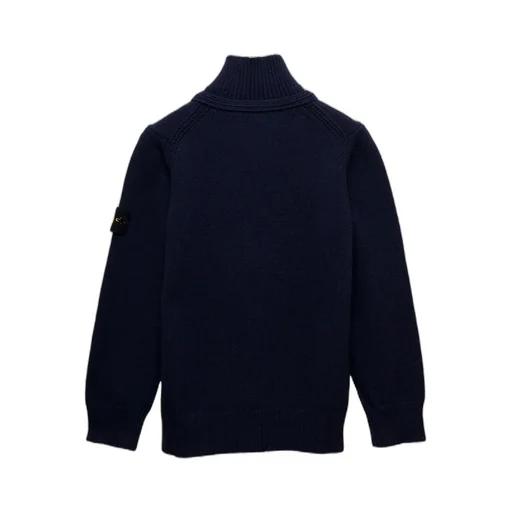 Compass-Patch Buttoned Knitted Cardigan