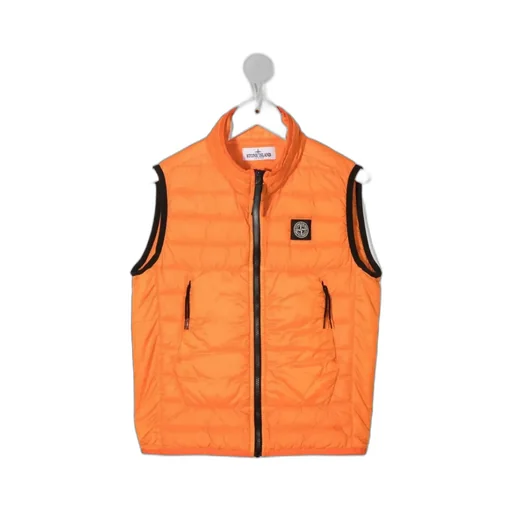 Junior Chest Logo-Patch Zipped Gilet