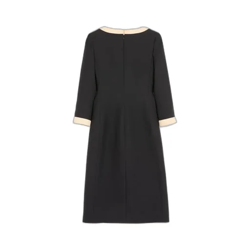 Bow Detailed Three-Quarter-Sleeved Dress