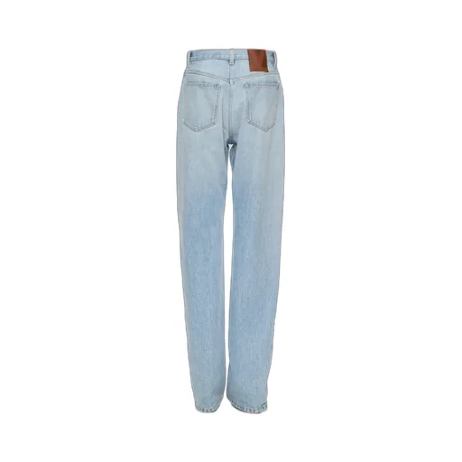 Logo Patch Straight Leg Jeans