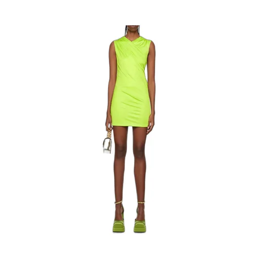 Draped-Effect Sleeveless Mini Dress
