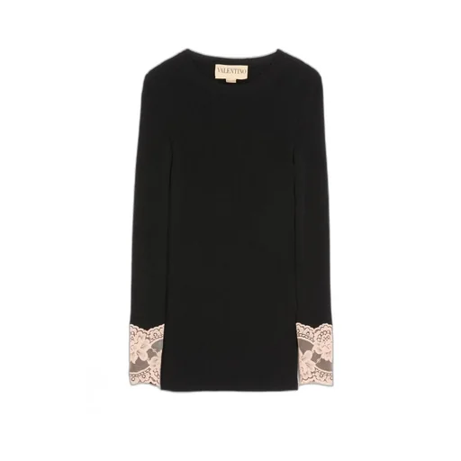 Long Sleeves Round Neck Ribbed Knitted Sweater