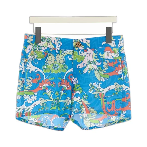 Logo Patch Baroque Patterned Shorts