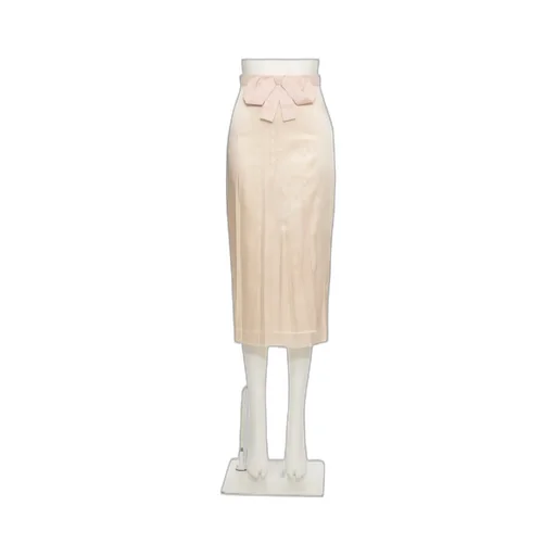 Bow Detailed High Waist Midi Skirt