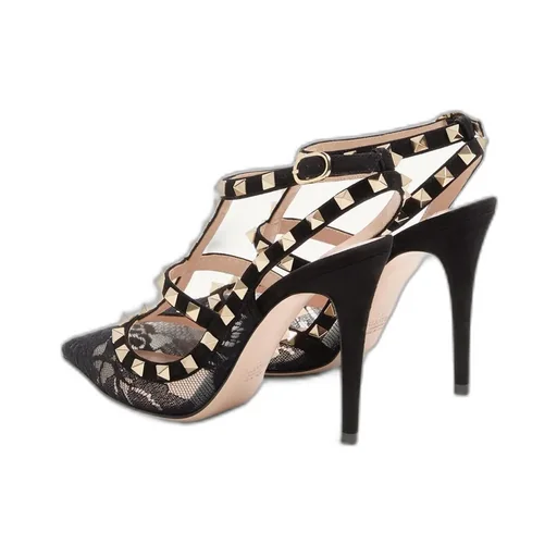 Garavani Rockstud Pointed Toe Lace Pumps