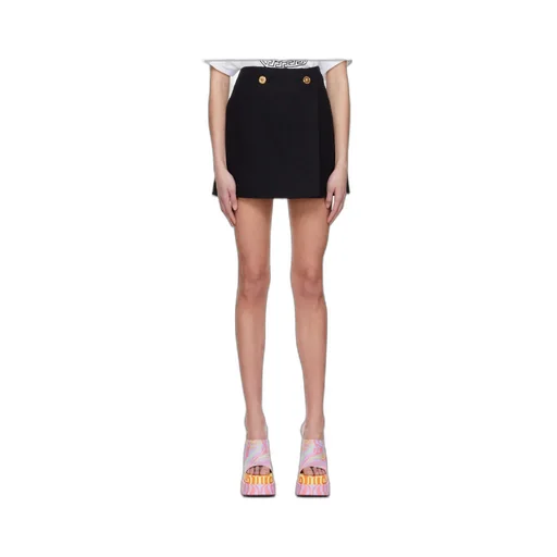 Medusa Head Button Wrap Skirt