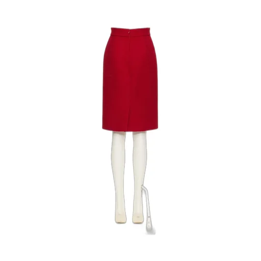 Plain Wool Tweed Skirt