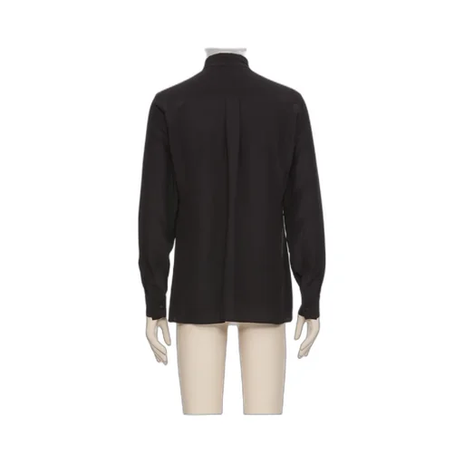 Scarf Collar Button-Up Shirt