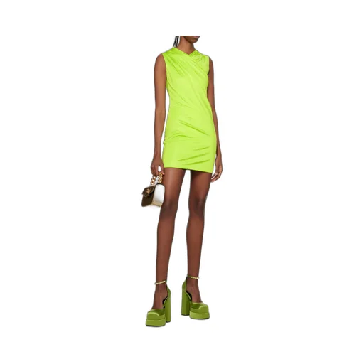 Draped-Effect Sleeveless Mini Dress