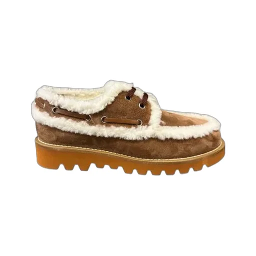 Round Toe Lace-Up Flat Shoes