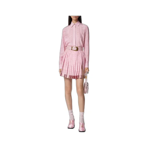 Barocco High-Waist Pleated Mini Skirt