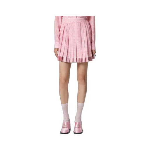 Barocco High-Waist Pleated Mini Skirt