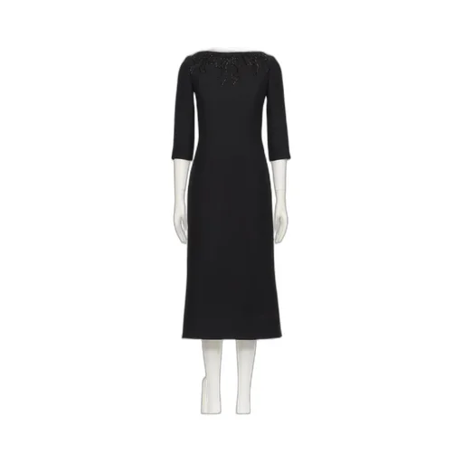 Bow Detailed Boat Neck Dress