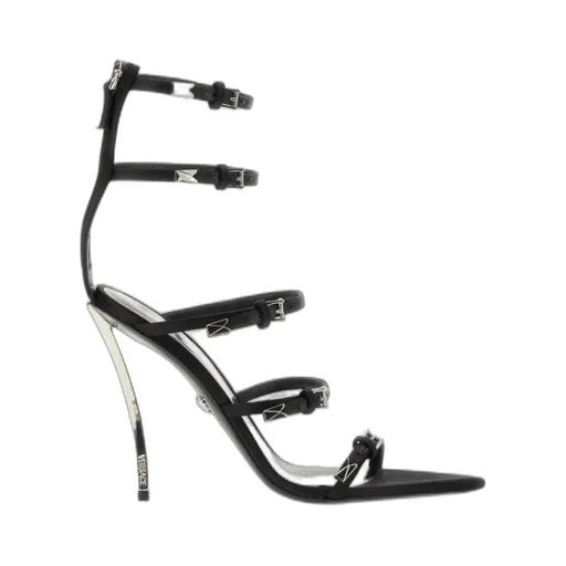 Pin-Point Buckle-Strap Fastened Sandals