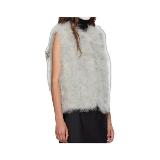 Cropped Feather Vest