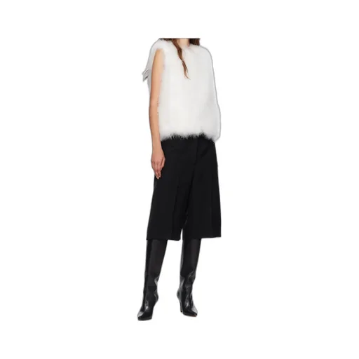 Cropped Feather Vest