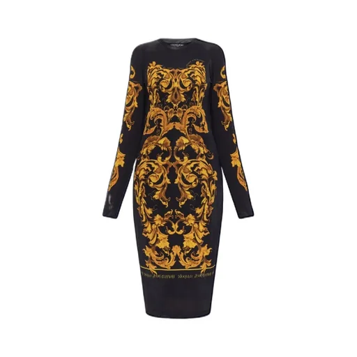 Barocco Print Midi Dress