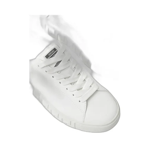 Greca-Embossed Lace-Up Sneakers