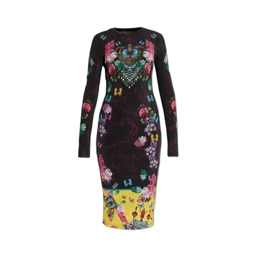 Patterned Midi Dress