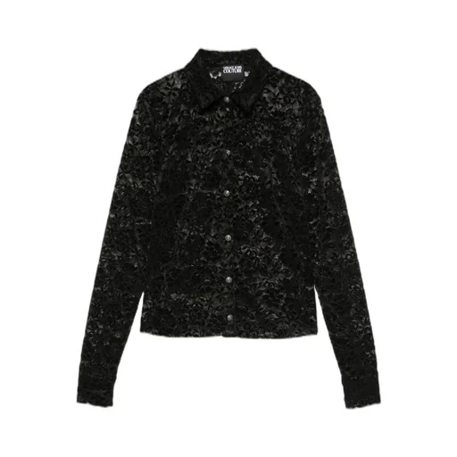 Lace-Detailed Long-Sleeved Shirt