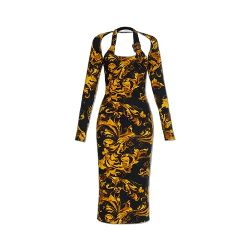 Couture Barocco Print Midi Dress