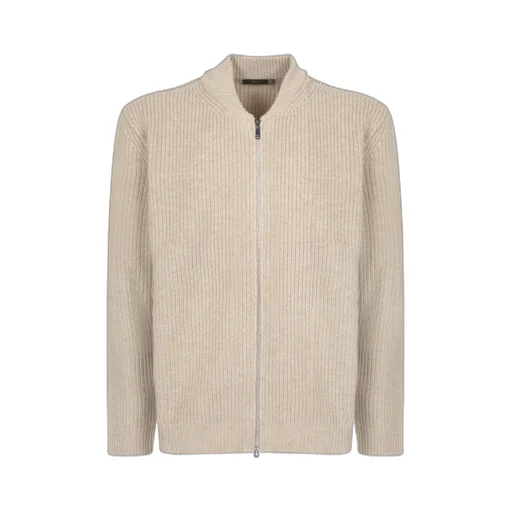 Ribbed Zip Knit Cardigan
