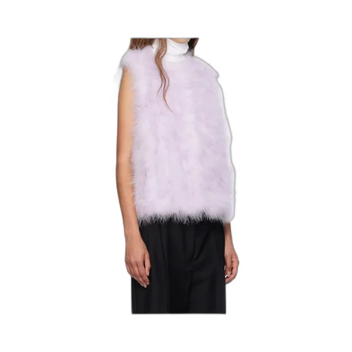 Cropped Feather Vest