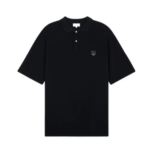 Bold Fox Head Patch Oversized Polo Shirt