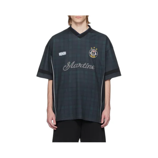 Logo Printed Drop Shoulder Football T-Shirt