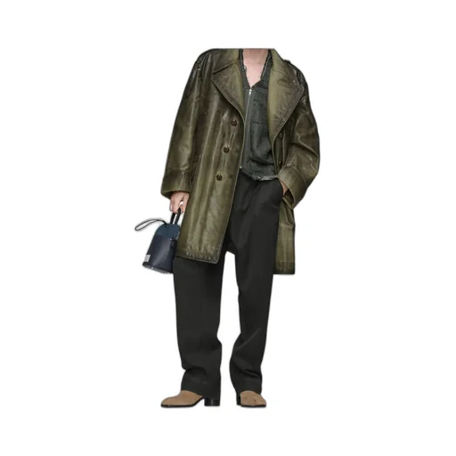 Double-Breasted Caban Coat
