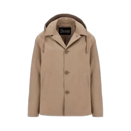 Hooded Buttoned Jacket