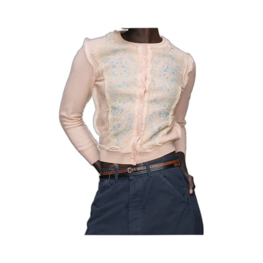 Vintage Effect Knitted Cardigan