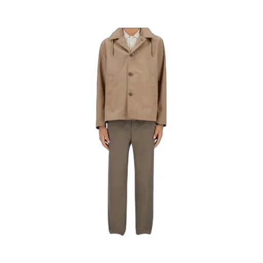 Hooded Buttoned Jacket