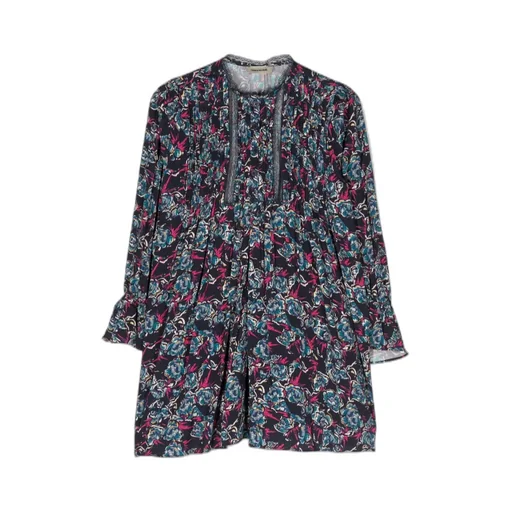 Kids Lace Trim Floral Printed Dress